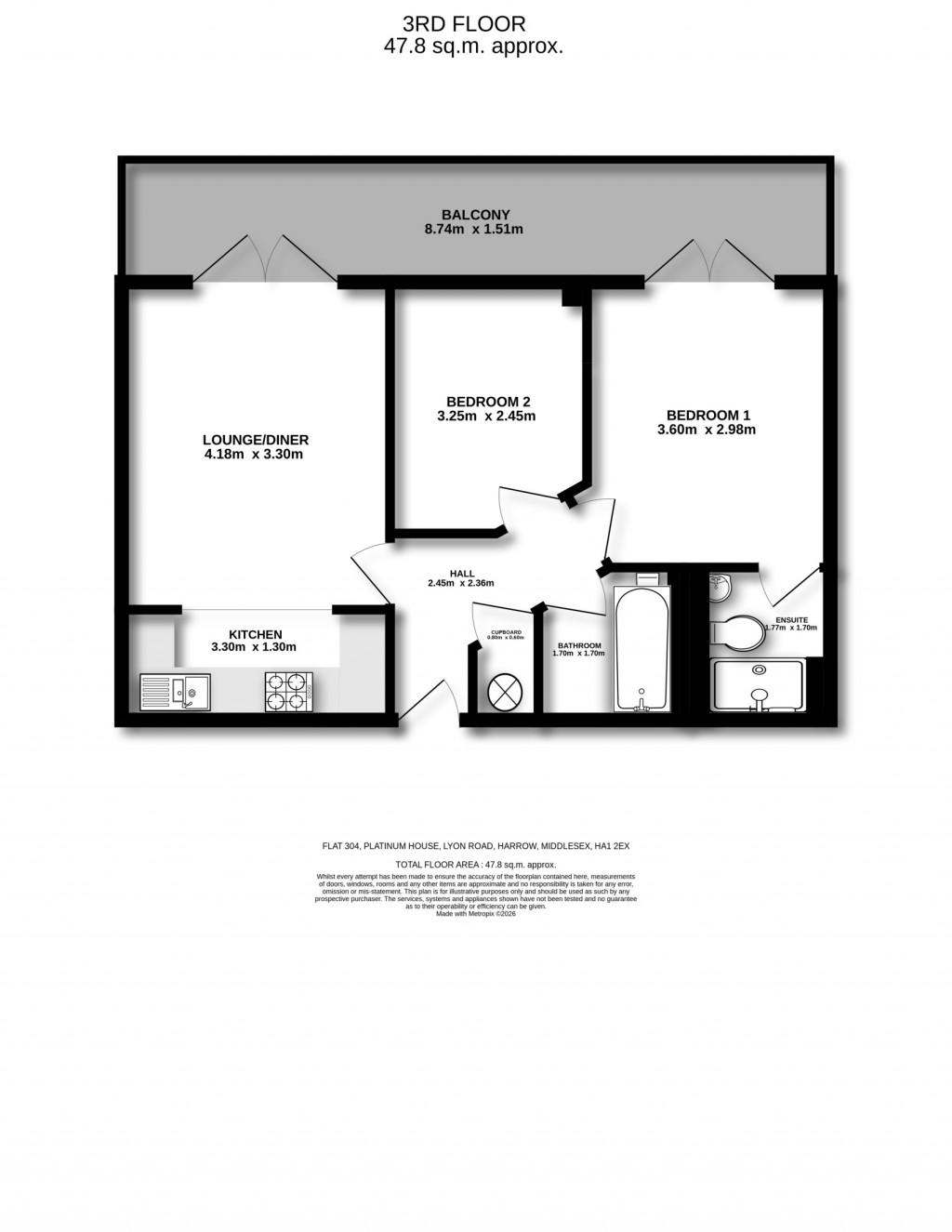 Floorplans For Lyon Road, Harrow on the Hill